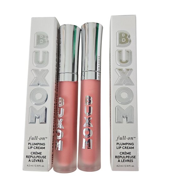 2 Pack Buxom Full-On Plumping Lip Cream Pink Lady Hydrating Gloss Peptides Vit E - Picture 1 of 13